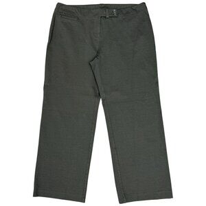 EILEEN‎ FISHER Women's EUC Ponte Knit Wide Leg Ankle Pants Olive | Size PL